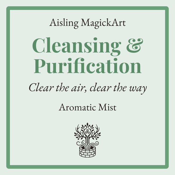 Cleansing & Purification mist label
