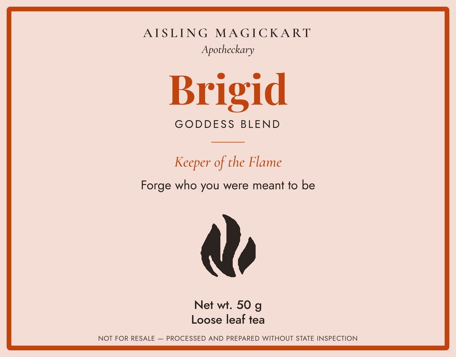 Brigid tea label